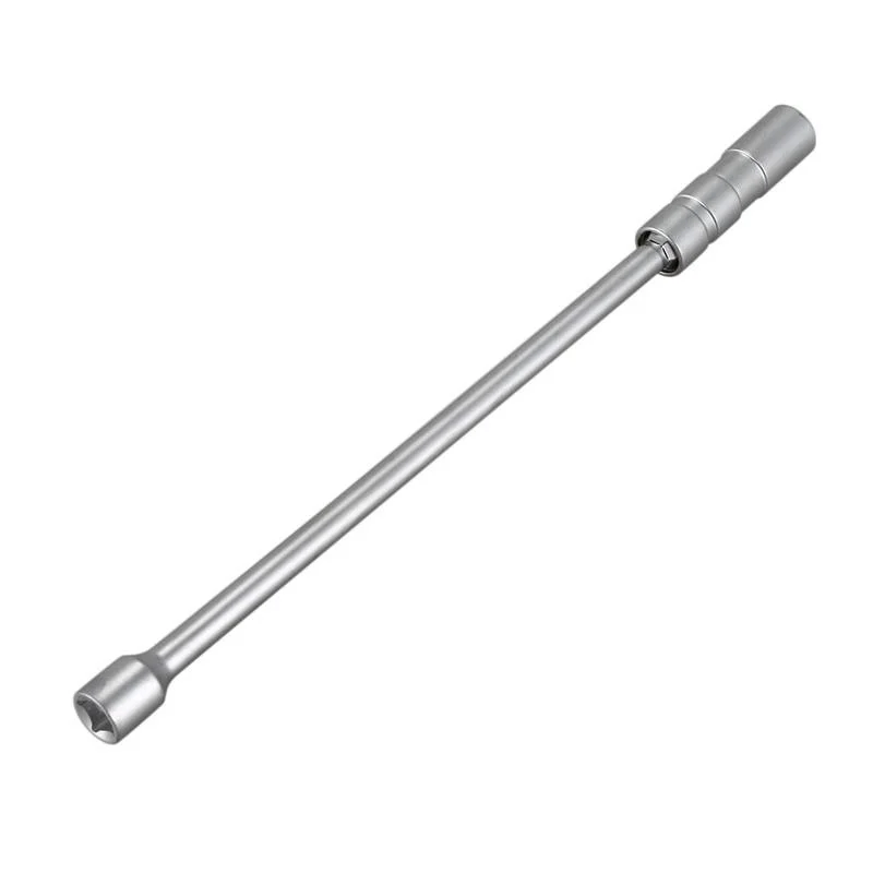 Universal 12-Point Spark Plug Sleeve Socket 14mm Thin Wall Magnetic Swivel 12-Inch Extension 3/8 Drive