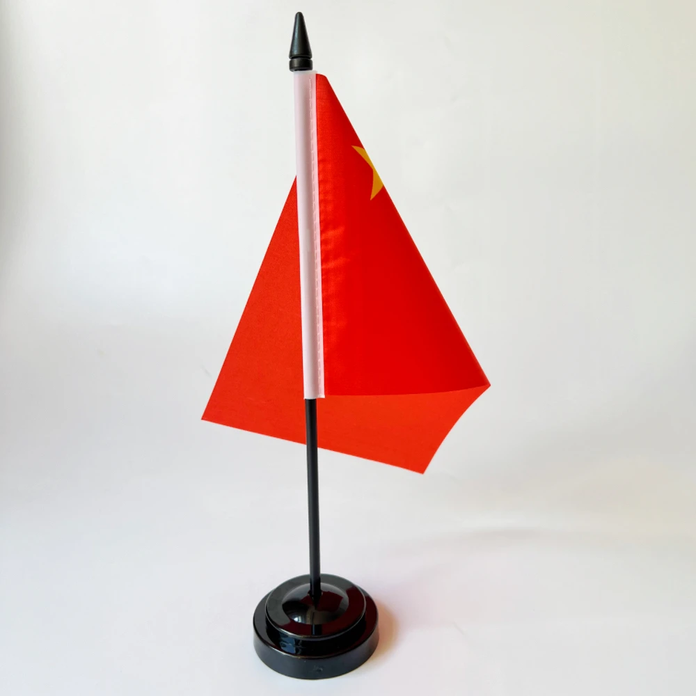 Bandera nacional de China para escritorio – Mástil y base incluidos - imagen 5