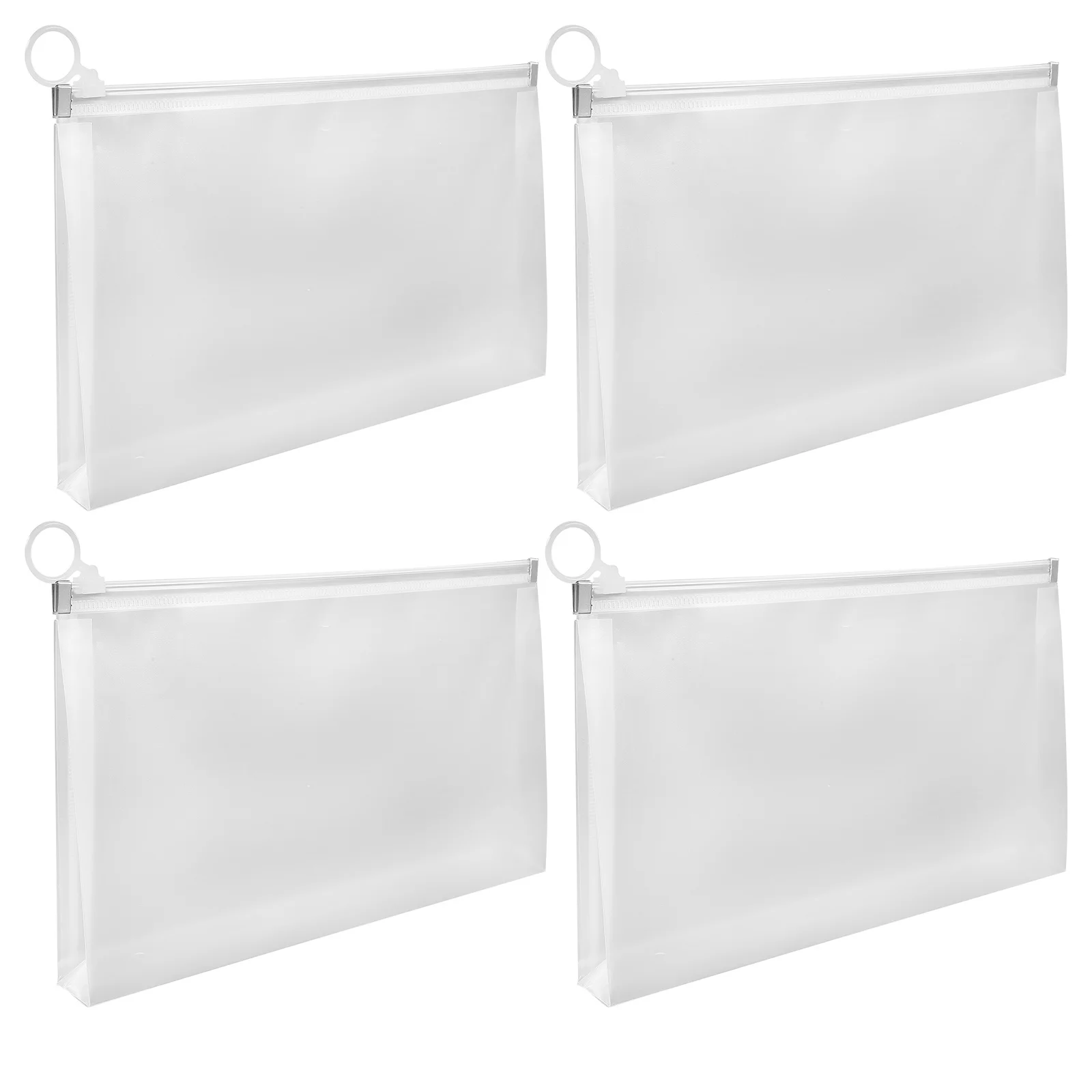 

4Pcs Zipper Document Storage Bag Portable Receipt Organizer File Pouch Safe Container for Office School Use Document Pouch