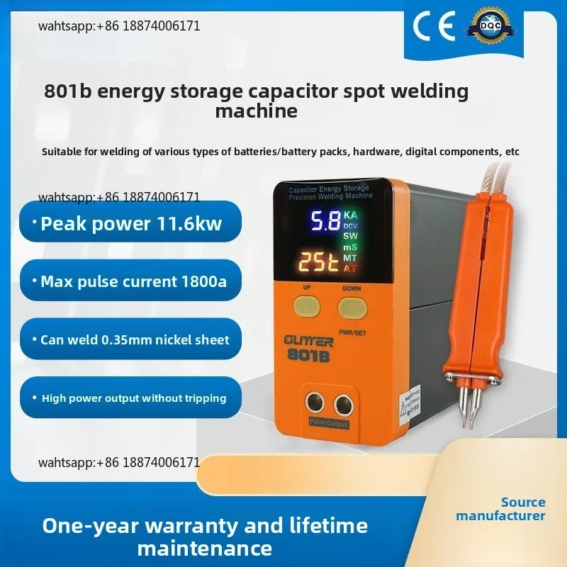 801B DC inverter energy storage battery spot welding machine Small 18650 battery welding machine