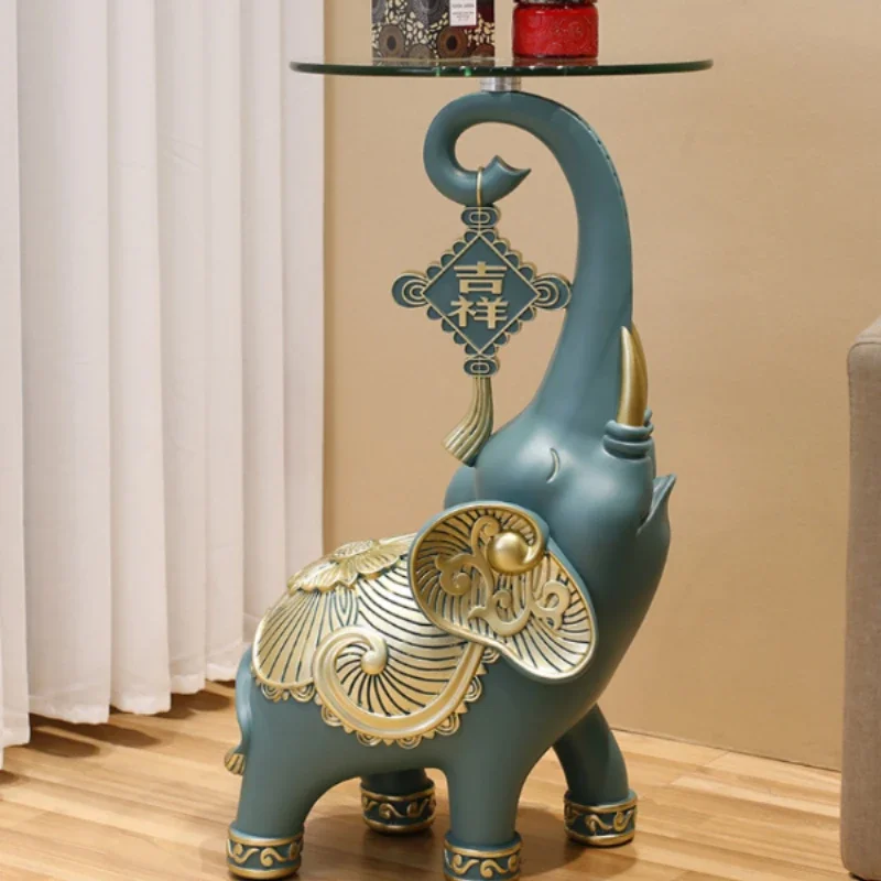 Home Dector Elephant Statue Floor Storage Housewarming Gifts Living Room Home Side Decoration TV Cabinet Tea Table LargeOrnament