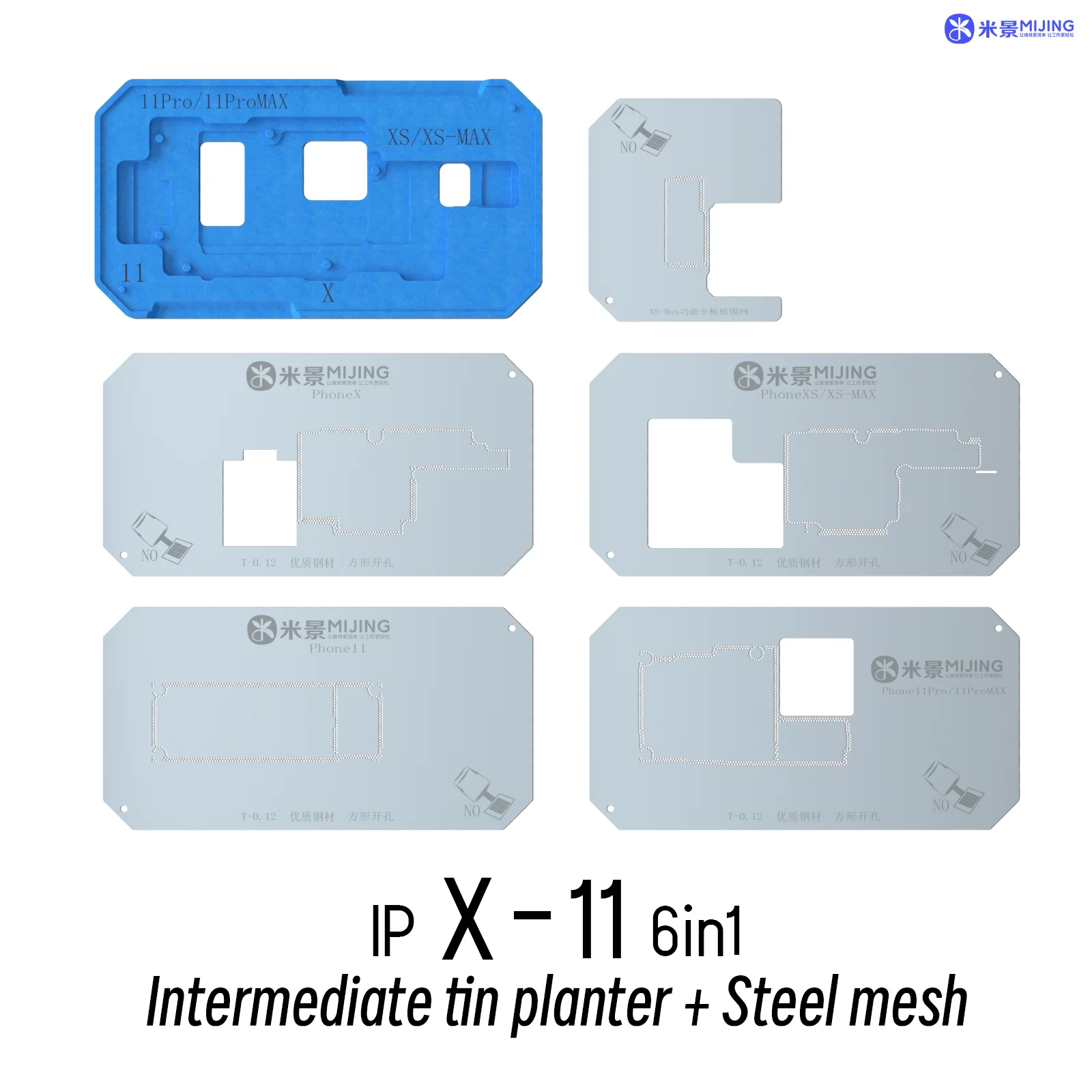 MiJing Z20 Pro 25in1 Stencil magnetico Piattaforma per iPhone X-16 PRO MAX Scheda madre Strato intermedio Reballing Kit di strumenti di saldatura