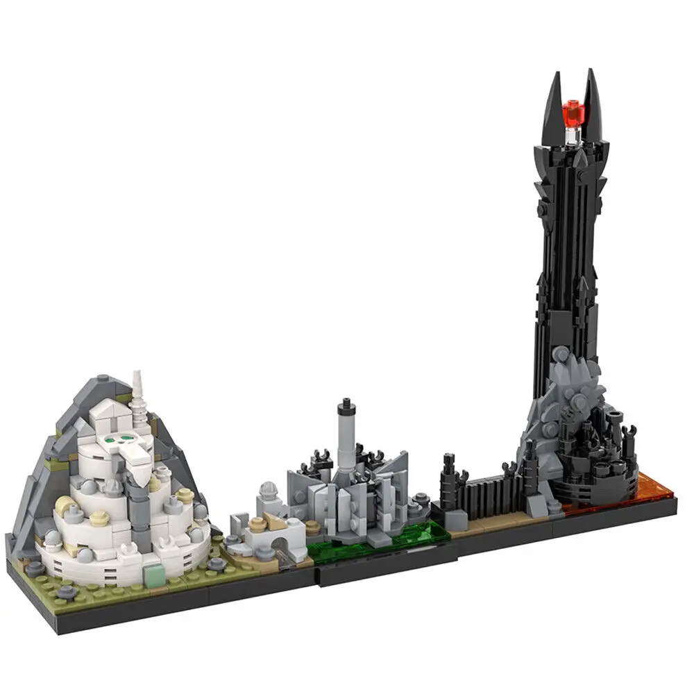 Architektura Skyline Model z kultowymi lokalizacjami z filmu 590 kawałki MOC