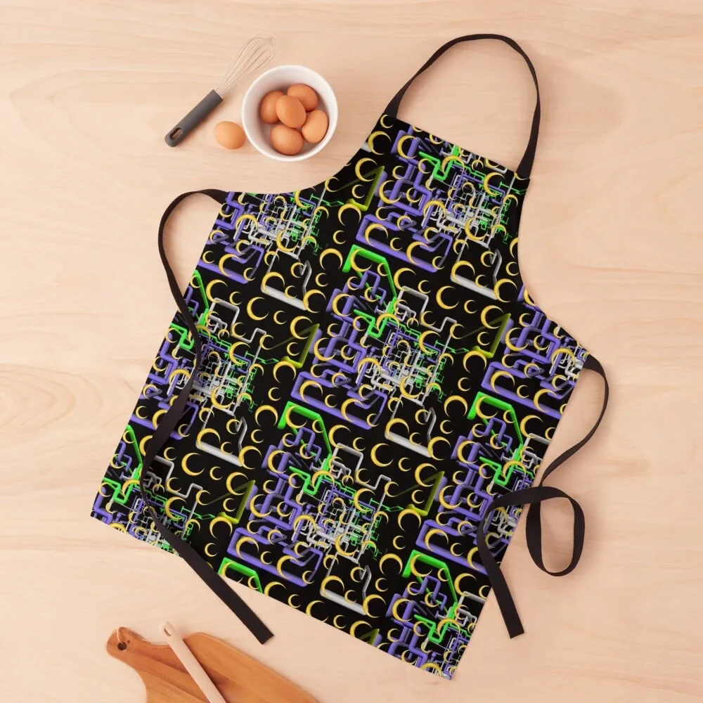 Dan Flashes pattern cool tim robinson #17 yellow,green,white and purple Apron men's barbecue Sexy Apron