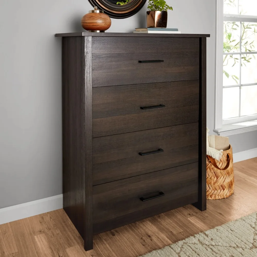 

4 drawer dresser, bedroom furniture, espresso finish