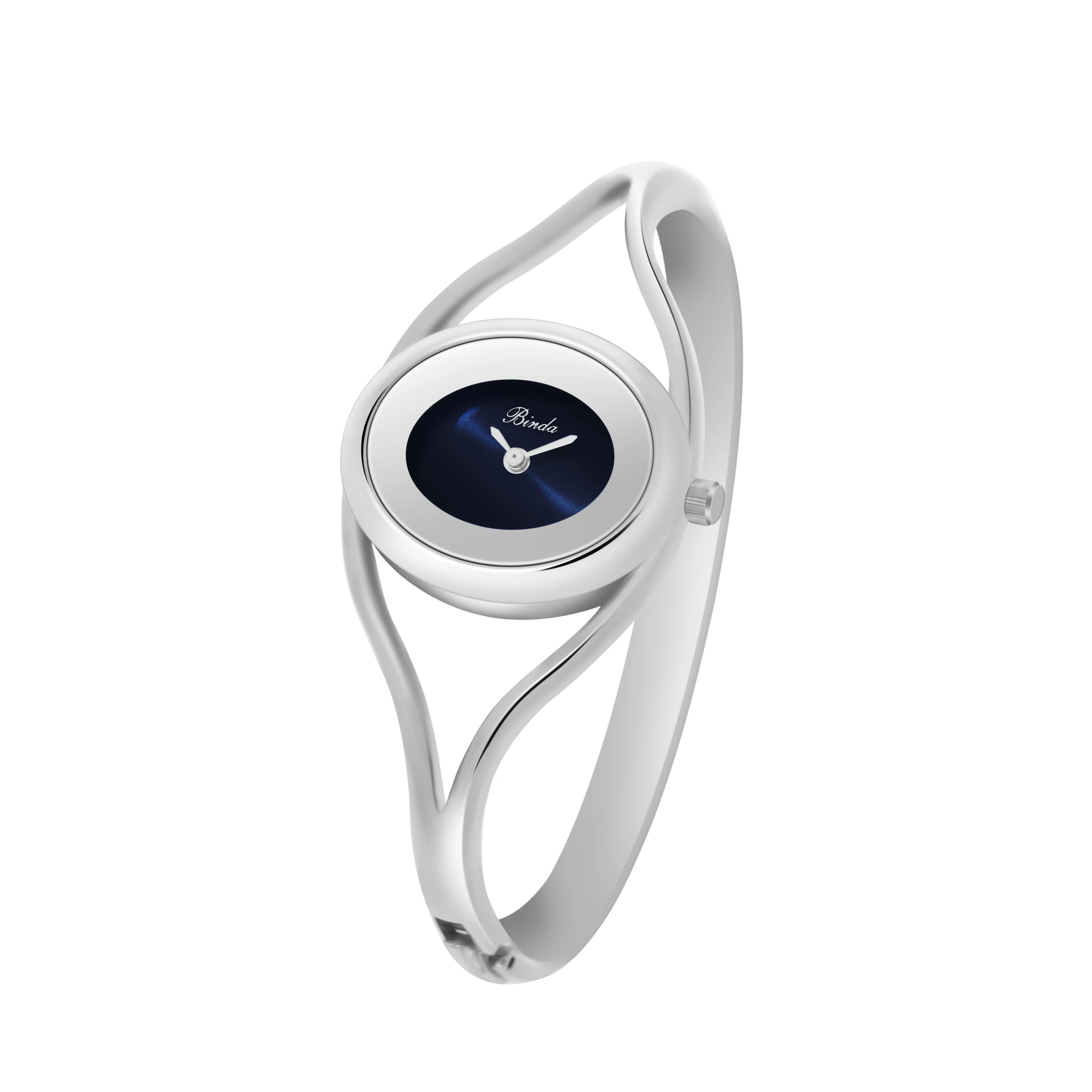 ساعة كوارتز نسائية من Binda 2025 بسوار فضي، أنيقة ومتعددة الاستخدامات، مثالية للارتداء اليومي أو الحفلات أو الهدايا