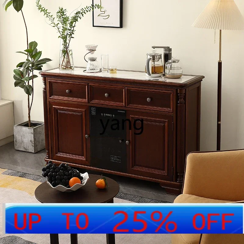 

LTT solid wood Chinese tea bar machine side cabinet integrated household dining side cabinet living room water dispenser
