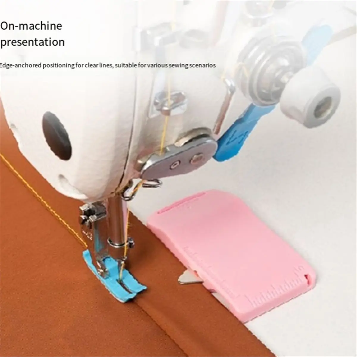 New Multifunctional Magnetic Seam Guide, Built-in Seam Ripper & Edge Guide, Dual-Scale Marking Sewing Machine Guide