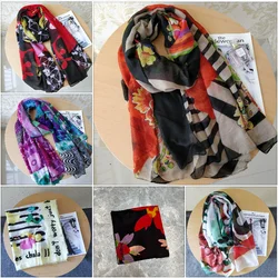 Foreign trade original Spanish printed embroidery, sun shading and warmth preservation, fashionable women's scarves and shawls