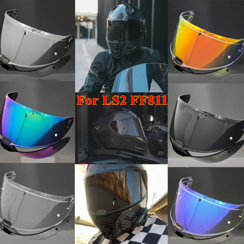 

1PCS Motorcycle Helmet Visor for LS2 FF811 Full Face Helmets Lens Color Lens Casco Moto Black Silver Visera