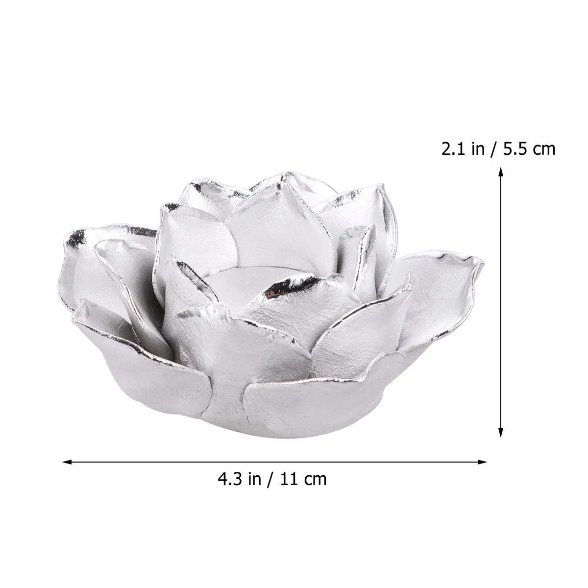 

1Pcs Iron Art Flower Shape Holder Unique Decorative Tealight Stand for Home Wedding Office Table Decor Silver