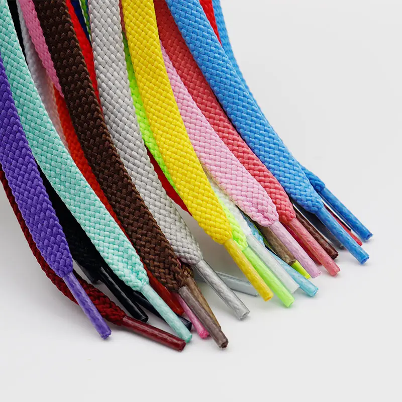 31 Colors Flat Polyester Shoelaces Colorful High Quality Brand 1cm Wide Casual Sneakers Men's & Women's Personality DIY Matching