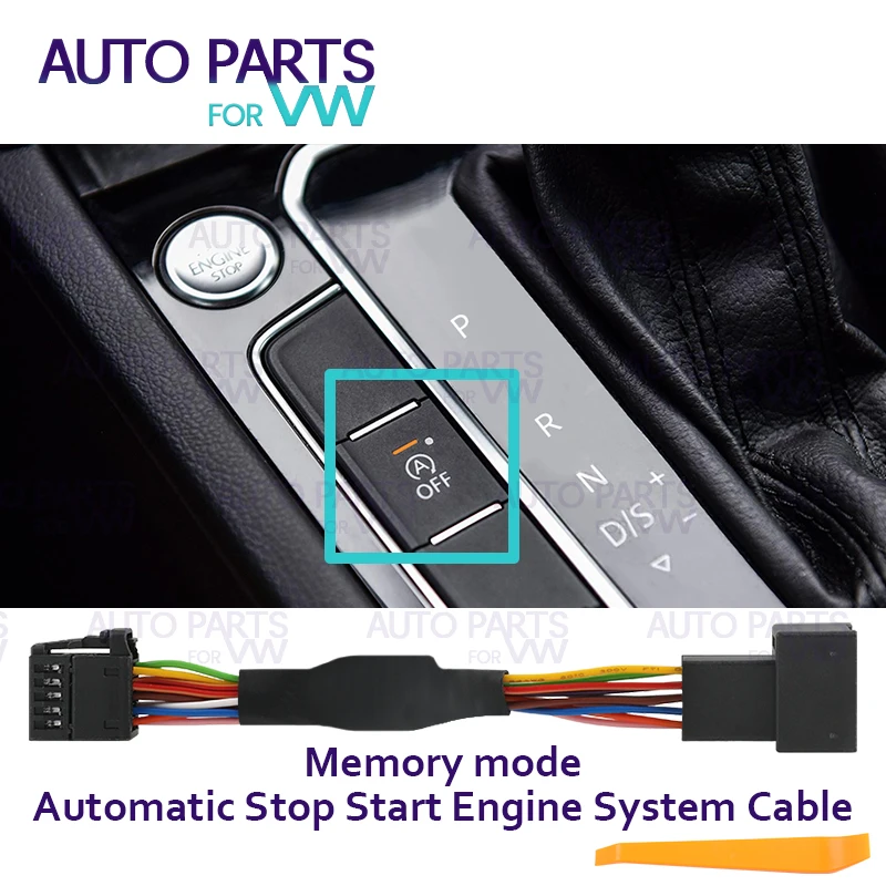 Automatic Stop Engine System Eliminator, Plug Stop Cancelador, A Off Dispositivo, VW Golf 7, 7.5, Passat B8, T-ROC Modo de Memória