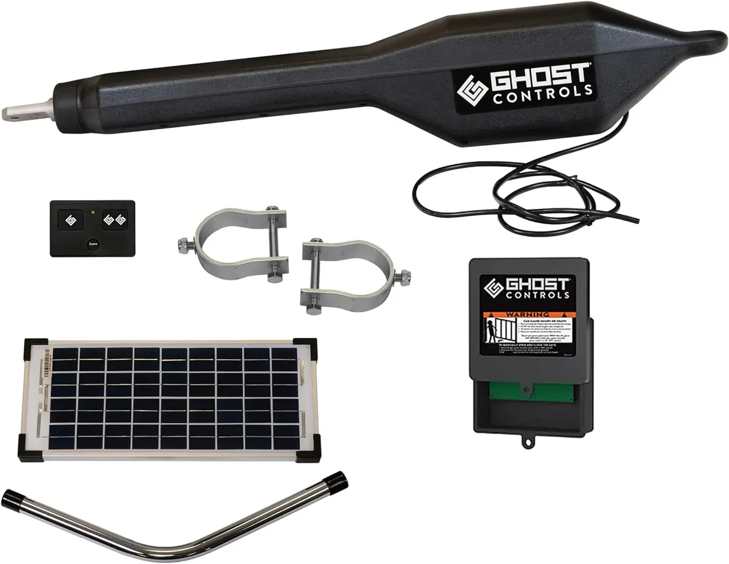 

Controls Heavy-Duty Solar Automatic Gate Opener Kit for Driveway Swing Gates with