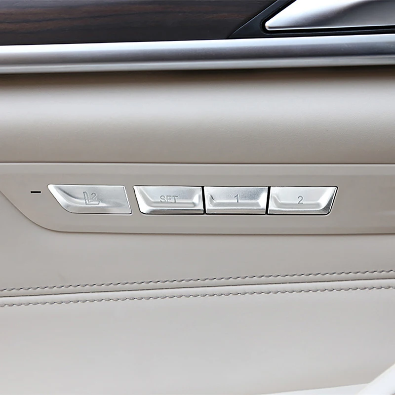 

For BMW 5 Series G30 G38 2018-2022 Car Door Seat Memory Buttons Cover Decorative Sticker Trim Interior Auto Accessories Decals