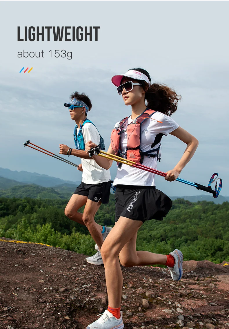 2pcs AONIJIE New Folding Outdoor Quick Lock Hiking Pole Walking Stick 105cm 115cm Trekking Pole For Height 155cm to 175cm
