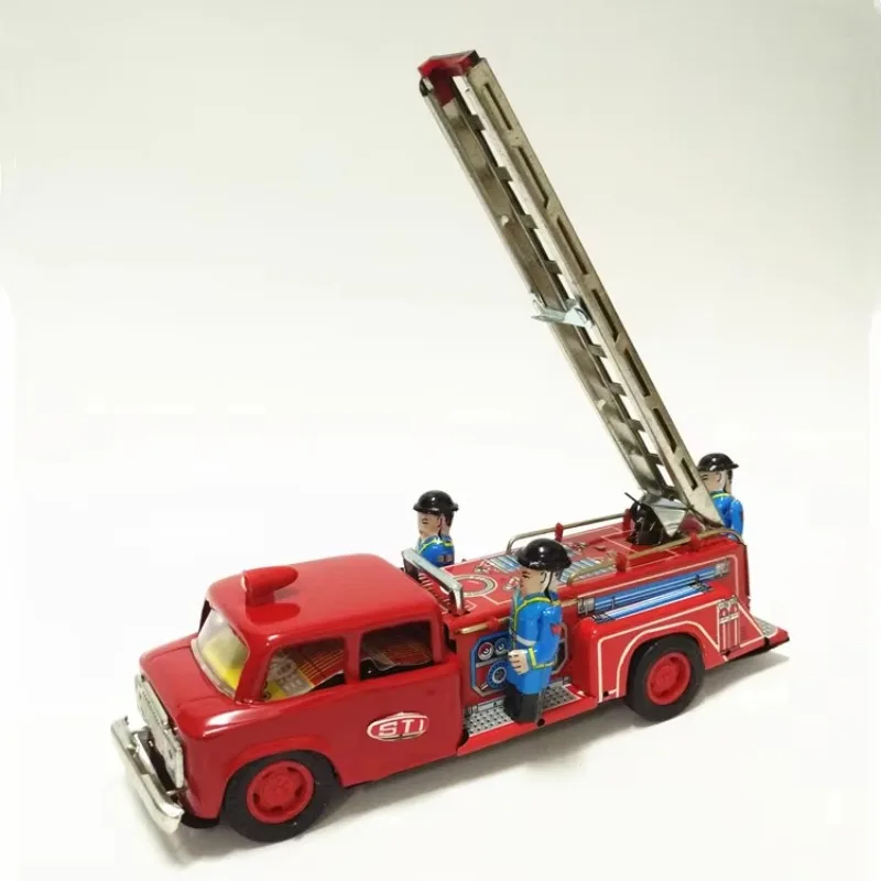 [Engraçado] coleção adulta retrô, brinquedo de metal, caminhão de combate a incêndio, carro, bombeiros, brinquedo mecânico, modelo, presente para crianças