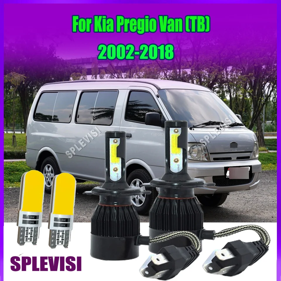 

H4 60W LED White Headlight Kit - Legal Road Use with Perfect Beam Cutoff For Kia Pregio Van (TB) 2002 2003 2004 2005 2006-2018