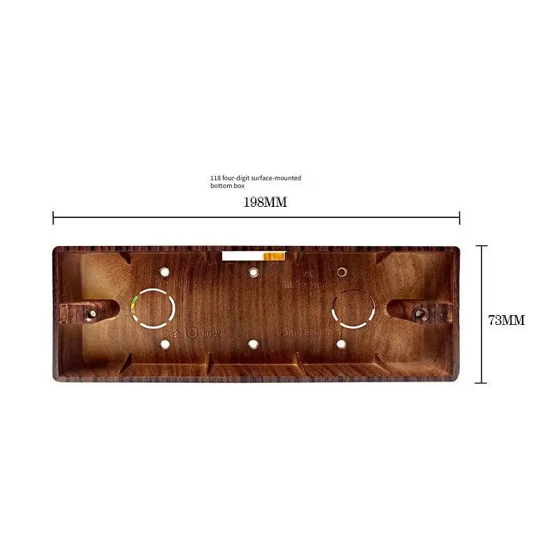 Type 118 Wood Grain Retro Surface-mounted Bottom Box Twenty-hole Fifteen-hole Bottom Box Retro Wood Grain Wire Box Switch Socket