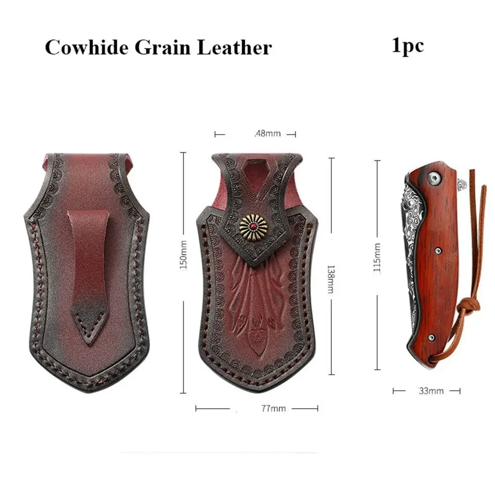 High Quality Black&Brown Waist Knife Scabbard Foldable 6 Styles Case Holder Leather Sheath Outdoor Tool