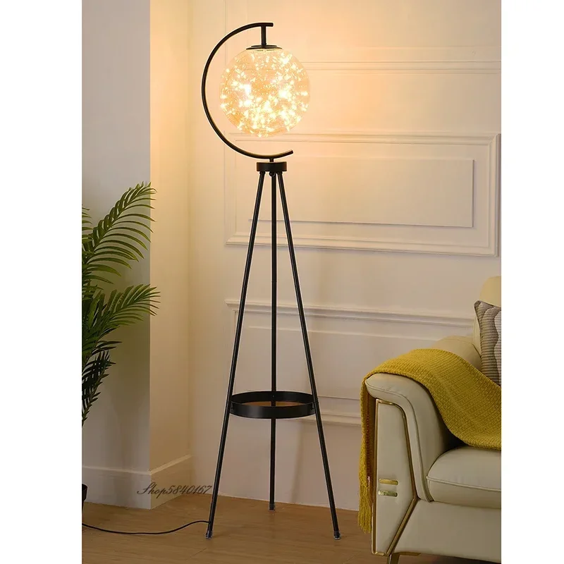 

Nordic Creative Tripod Storage Led Floor Lights Multifunction Standing Lamp for Living Room Sofa Corner Floor Lamp Bedroom Light