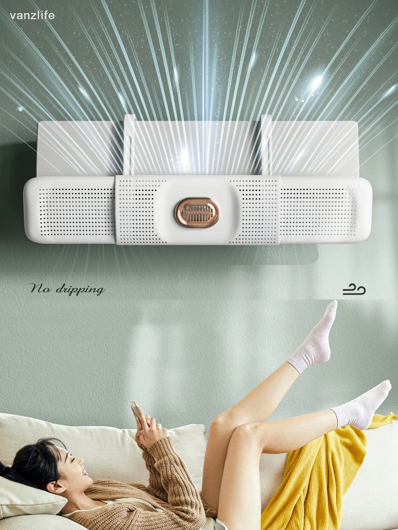 

Air conditioning windshield baffle universal wall mounted, no drilling, anti direct blowing, windproof cover, wind guide plate