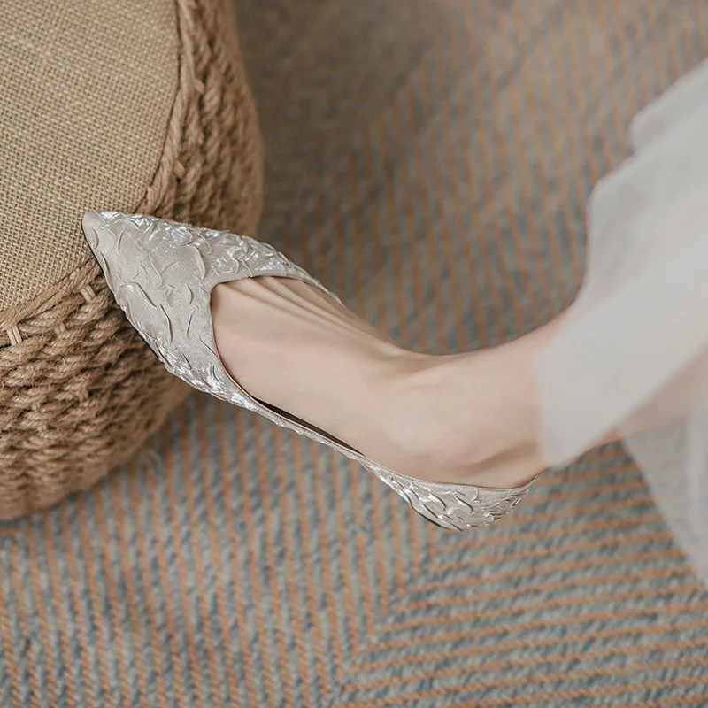 

Туфли на плоской подошве с острым носком, французские женские туфли Fairy Fairy Wind