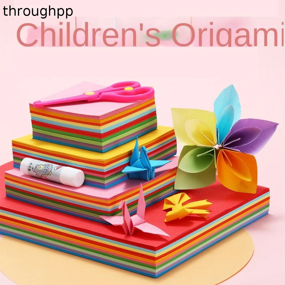 50 Sheets A4 Handmade Colored Paper Set 10 Colors Handcraft Handmade Origami Montessori DIY Origami Handcraft Paper Boys