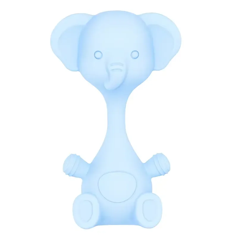 BPA-free food-grade soft silicone baby toothpaste rattle baby sensory education toothpaste toy