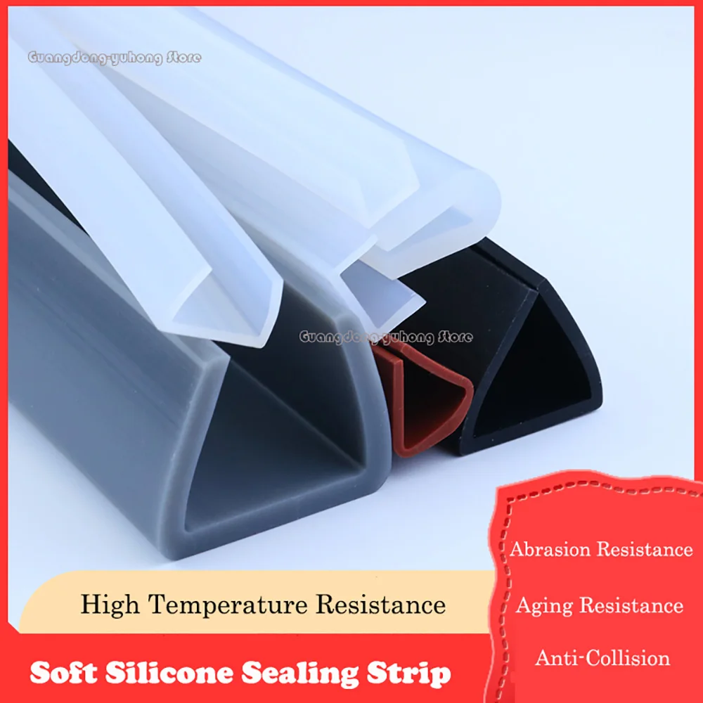 Self Adhesive Silicone Rubber U-Shaped Edge Guards Sealing Strip For Glass Metal Wood Panel Auto Care Door Window Anti-Collision