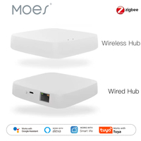 Moes Tuya ZigBee 3.0 Smart Gateway Hub Smart Home Bridge Smart Life APP Wireless Remote Controller Works with Alexa Google Home