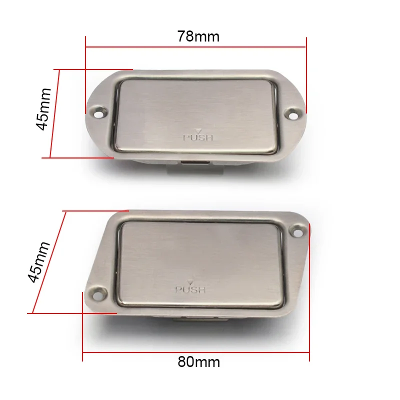 Rolling Stainless Battery Box For 9V 6F22 Metal Pushing Opening Battery Box Active Bass Guitar Pickup 9V Battery Holder/Case