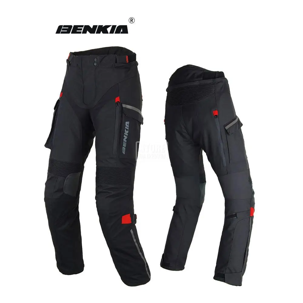 BENKIA-Pantalon de moto coupe-vent pour femme, équipement de protection des genoux, doublure en coton perfecto, pantalon de motocross, liquimanquer, hiver