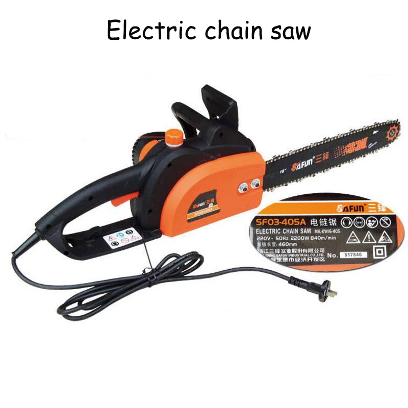 

Electric Chain Saw Handheld High Power Wood Saws 16 Inch Chain Wood Sawing Machine Pure Copper Motor 405A