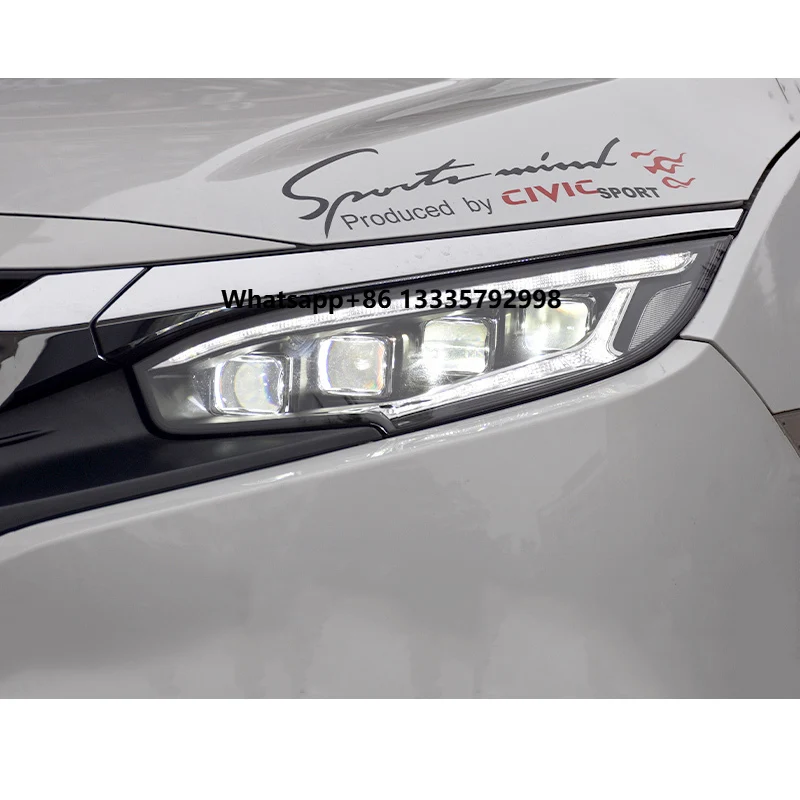 

LED Car Running Light Headlight Replacement for Honda civic 2016 2017 2018 2019 2020 2021 10th Beams Headlights Kit Modify Parts