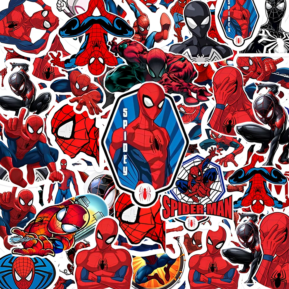 

10/30/55pcs Cool Cartoon Spider-Man Marvel Stickers Anime Superhero Graffiti Decals Scrapbook Phone Laptop Guitar Sticker Decor