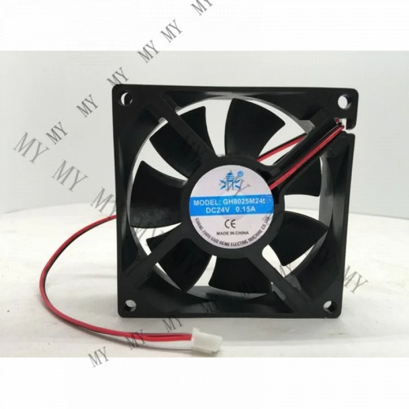 

TT 1 PCS FOR GUO HENG Fan GH8025M24S DC 24V 0.15A 8cm 8025 2 Pin cooling fan