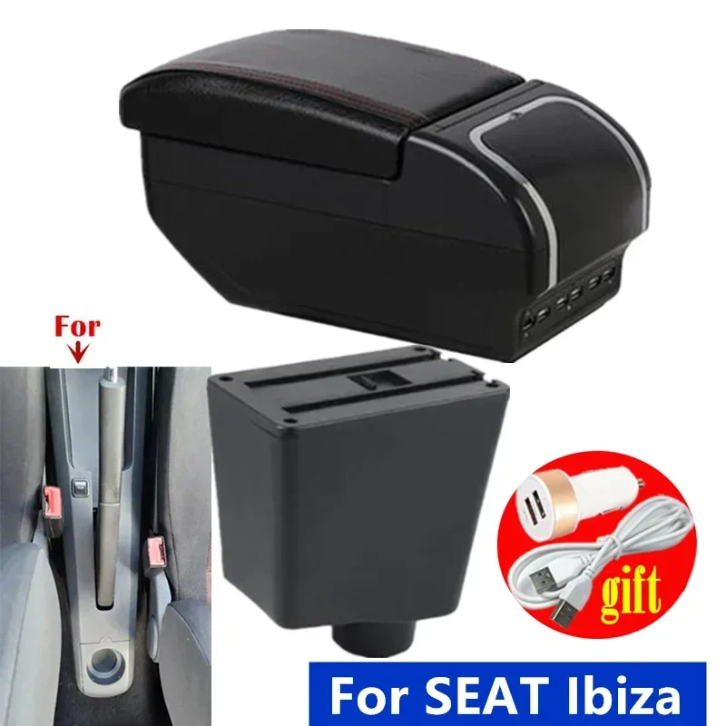 

Central armrest For SEAT Ibiza III 2001-2008 Armrest Box For Seat Ibiza 6j Ibiza 6L Car Armrest Storage Box Dedicated Retrofit