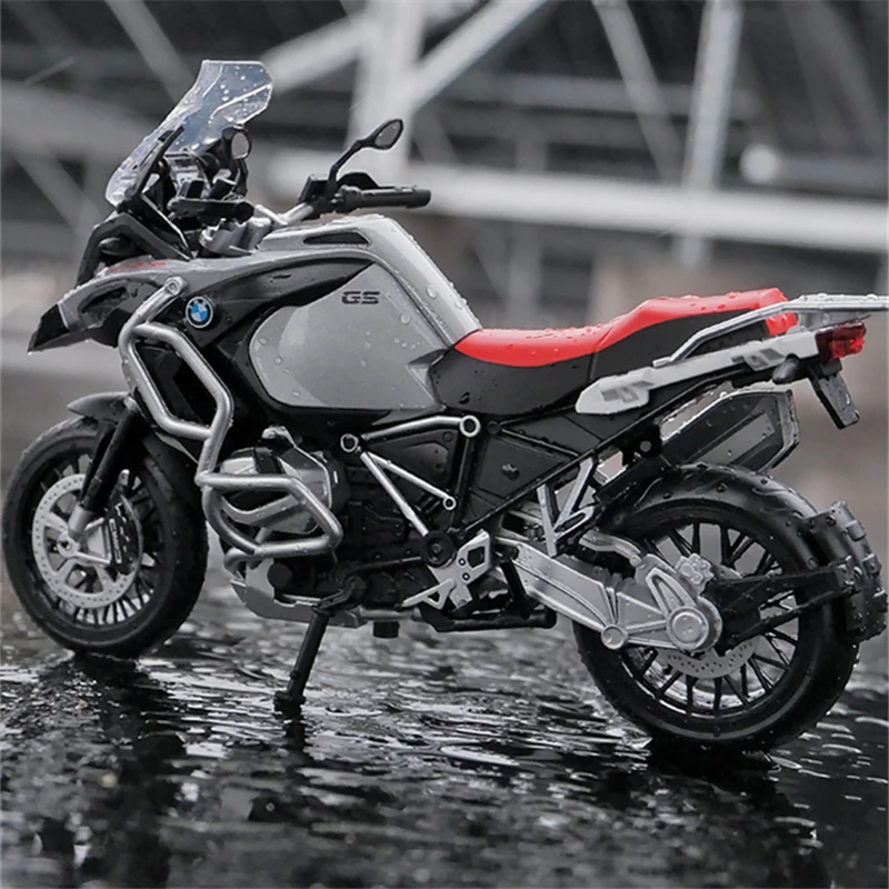 1:12 BMW R1250GS modello di moto da corsa in lega pressofuso in metallo Street Sports modello di moto simulazione Sound Light regalo giocattolo per