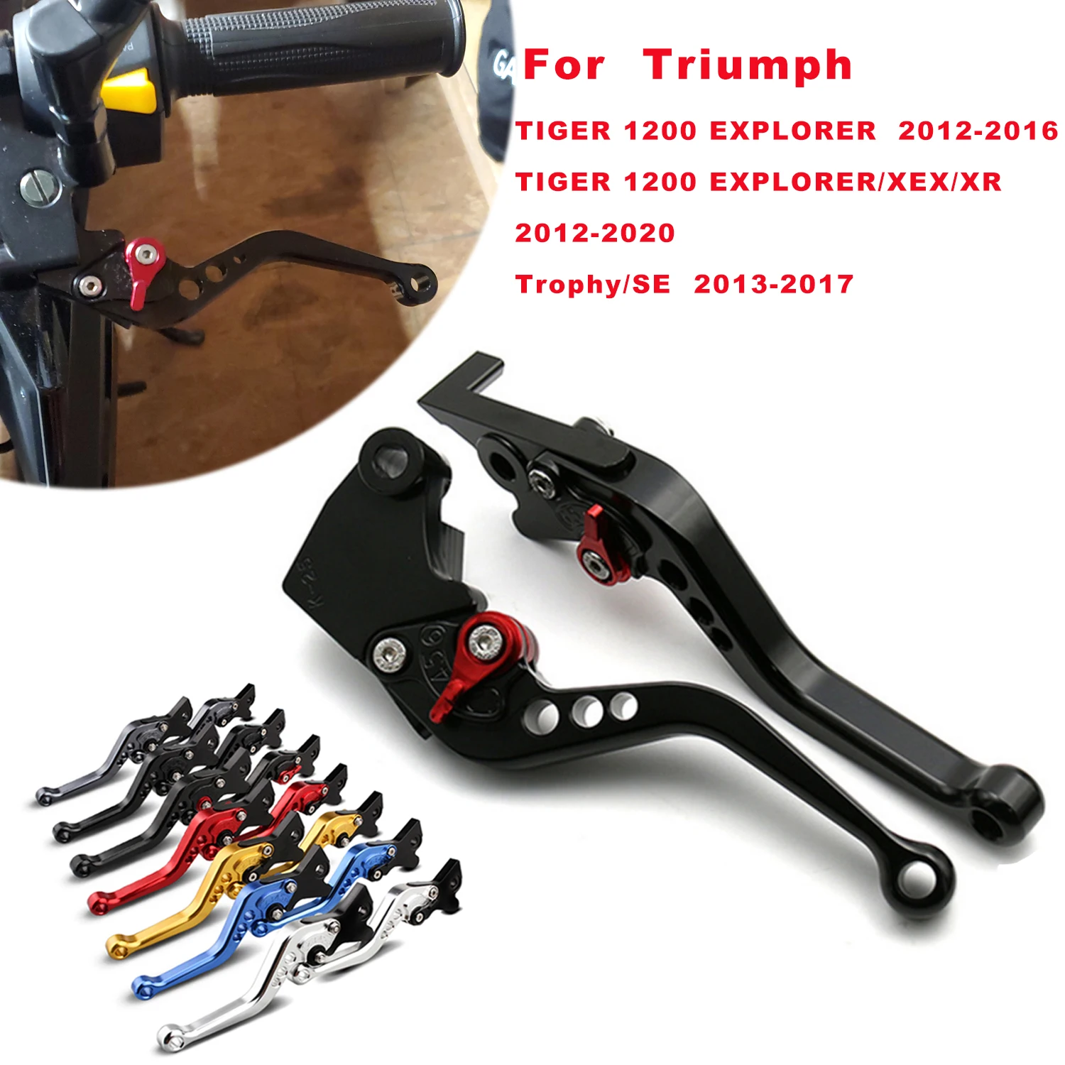 For Triumph Tiger 1200 Explorer Trophy CNC Short Long Adjustable Clutch Brake Levers