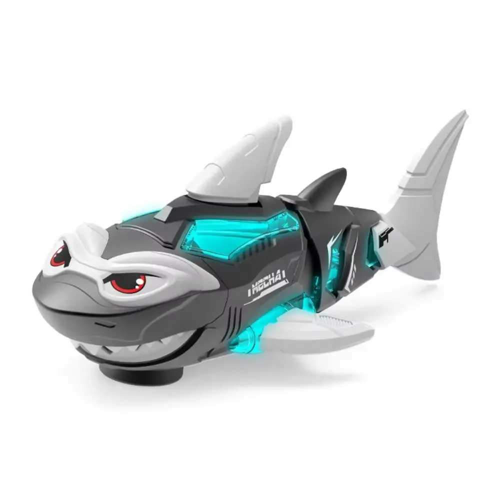 Lights and Sounds Electric Shark Robot Educational Cartoon Animal Shark Electronic Pet Toy Shake The Body Interactive