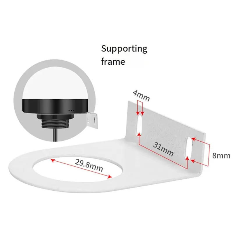 A98Z RS485 Machine Tool LED Signal Light 12-24V Control Light Seven-Color Warning Light Semi-Circular 70Mm With Stand