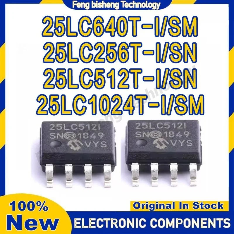 

5PCS 25LC256T-I/SN 25LC256T 25LC512T 25LC640T 25LC1024T 25LC1024T-I/SM 25LC256 25LC512 25LC640 25LC1024 IC Chip SOP-8 in stock