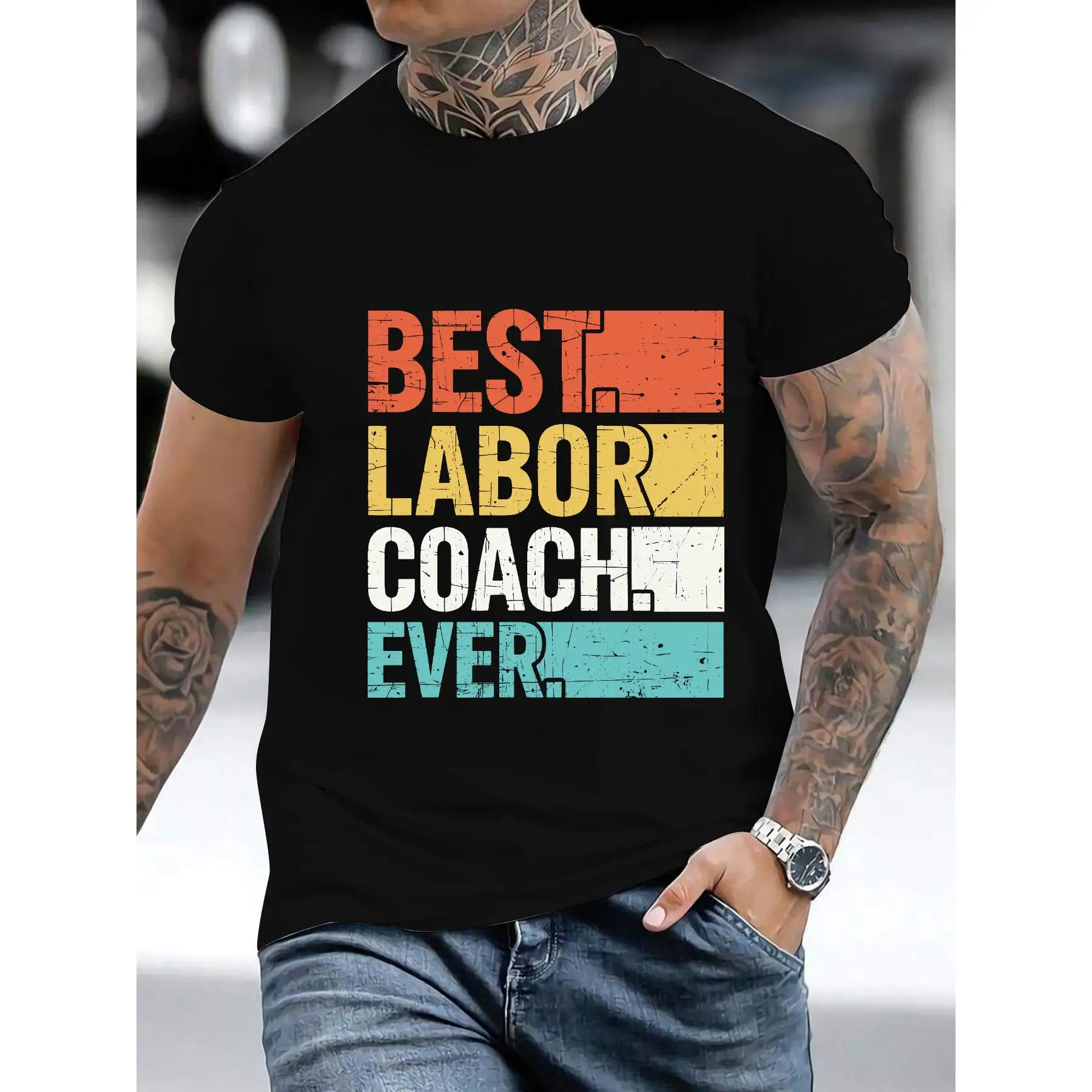 

Best Labor Coach Ever T-Shirt Men Women Funny Doula Gift Midwife Appreciation Tee Humorous Partner Support Top Retro Style