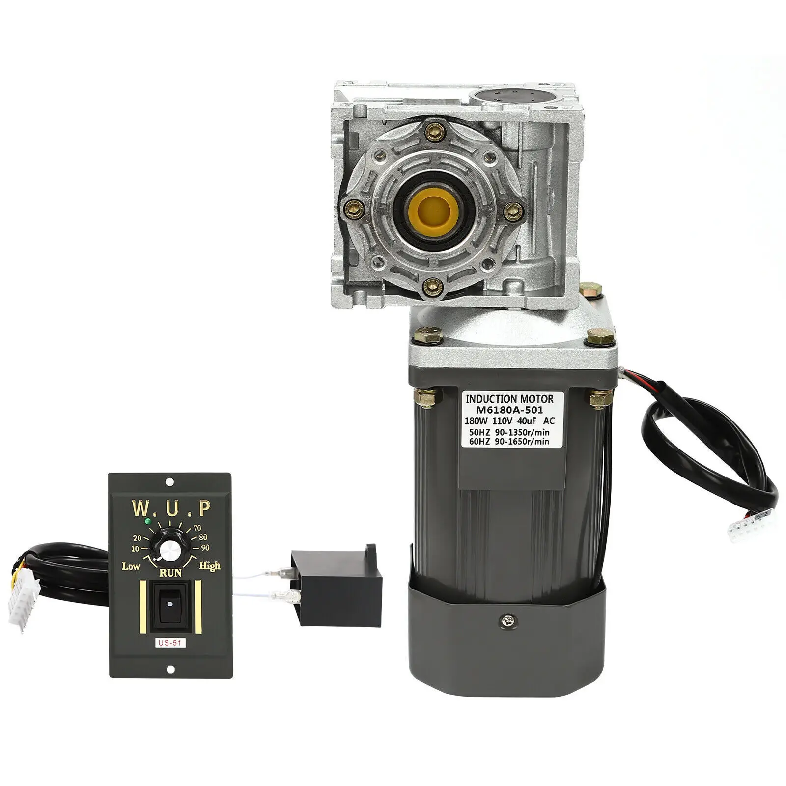 180 واط 110 فولت موتور تروس دودة محرك معشق سرعة تحكم محرك كهربائي عدة 90-1650r/دقيقة