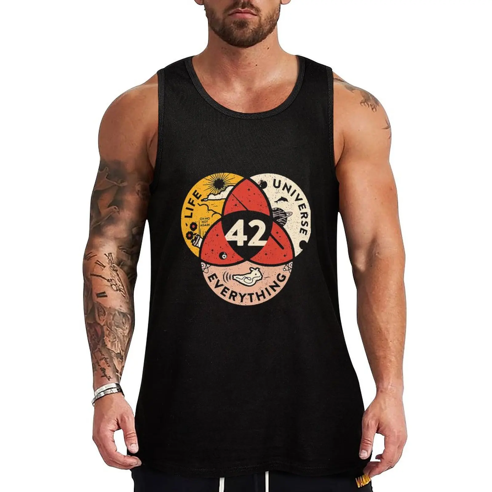 42 The Answer To Life The Universe And Everything Tank Top bodybuilding for men anime clothes