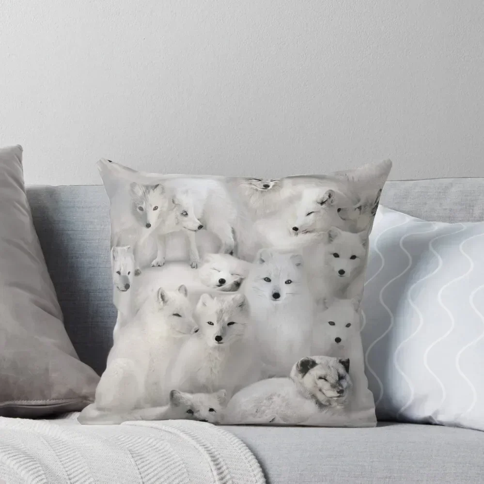 

Arctic Foxes Throw Pillow Sofa Covers Marble Cushion Cover Sofa Cushions pillow