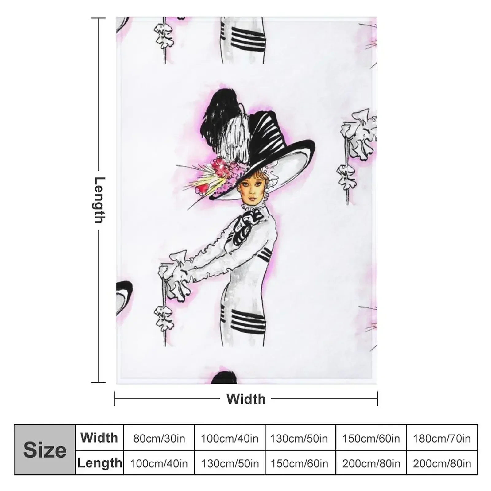 Audrey Hepburn Throw Blanket couch cozy soft plush fuzzy picnic outdoor blanket