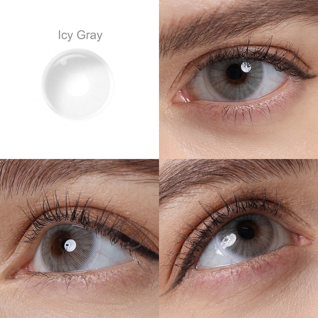 Magister Colored Contact Lenses 1 Pair Color Lens Natural Eye Contacts 6 Months Use Gray Contact Lenses For Eyes Beauty Pupils