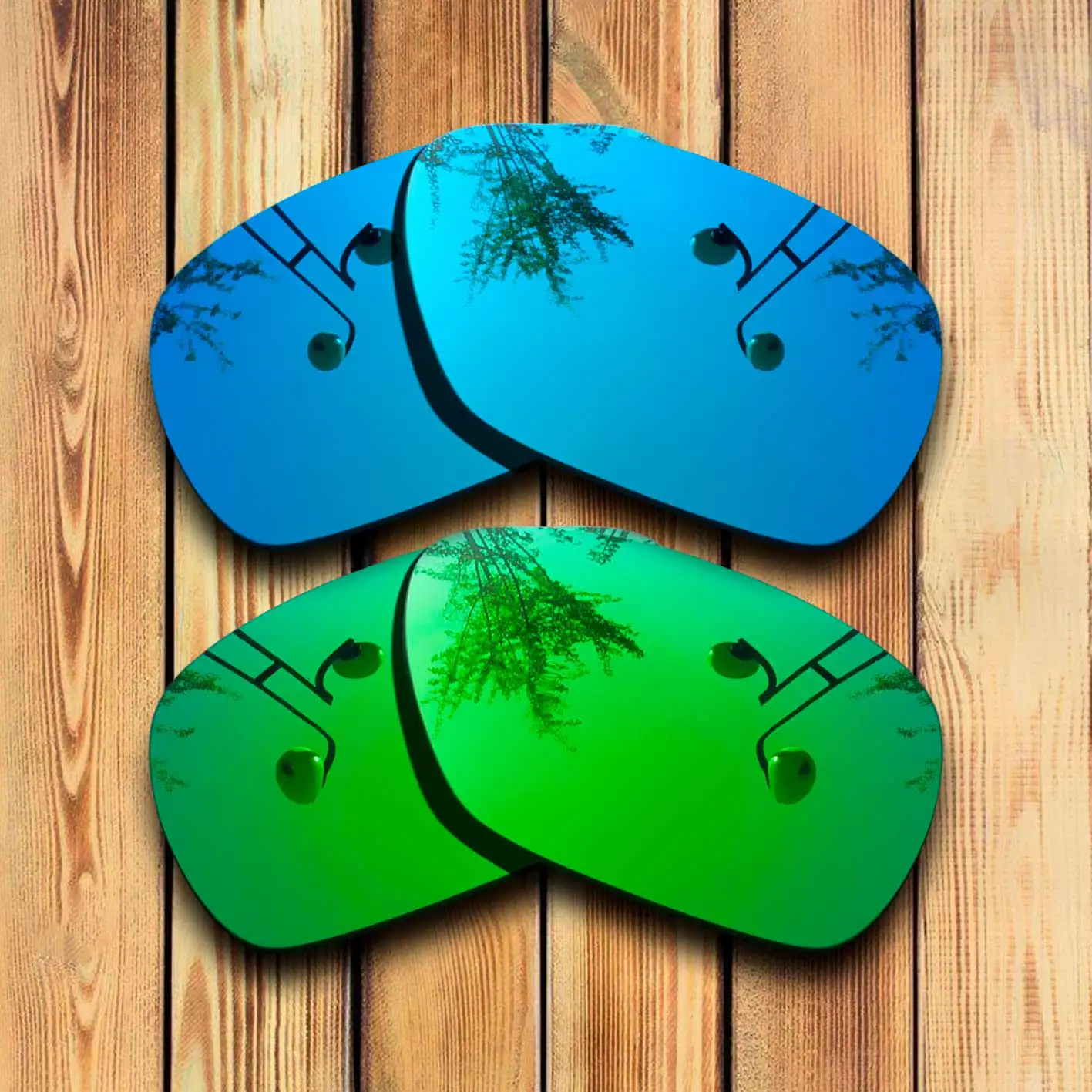 

100% Precisely Cut Polarized Replacement Lenses for C Wire 2011 Sunglasses Blue& Green Combine Options